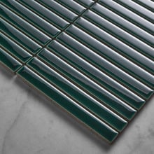 Reid Gloss Forest Green Kit Kat Ceramic Mosaic Tile